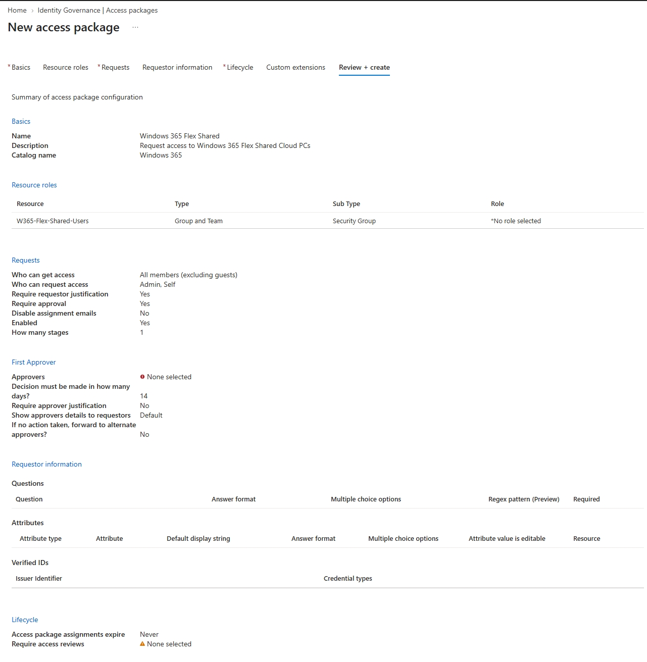 access package create
