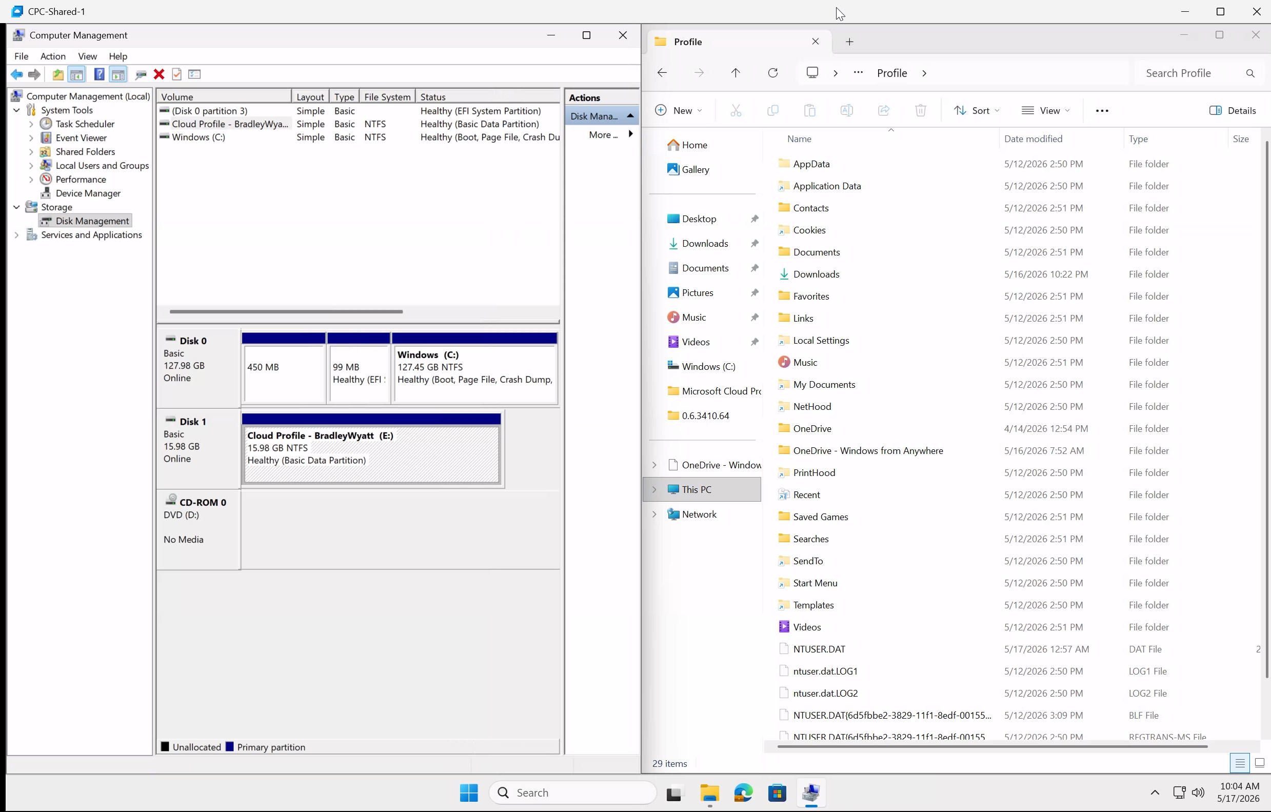 Cloud Profile Disk