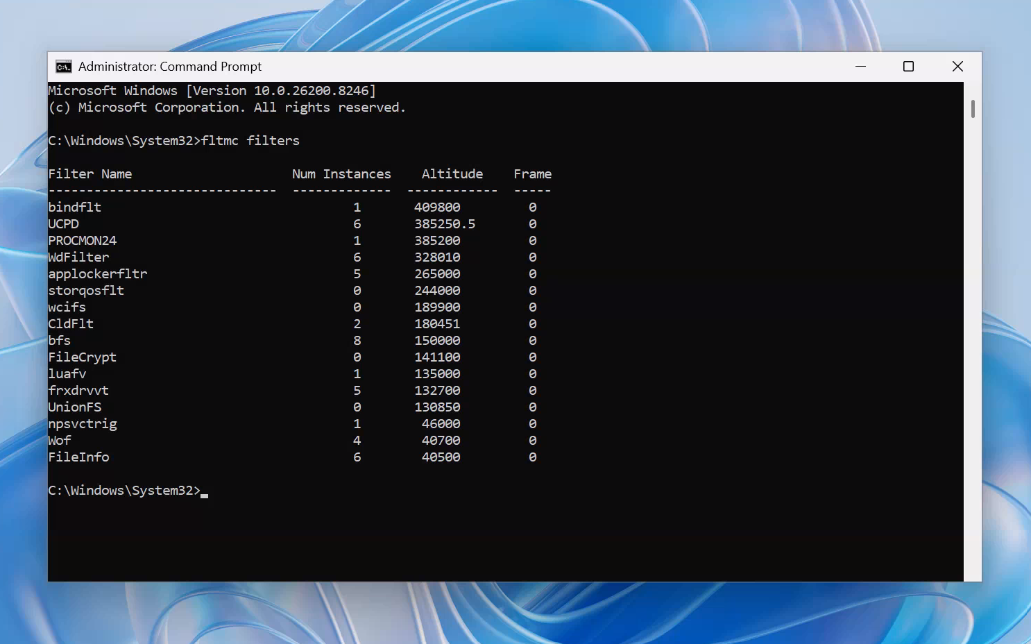 File system filter drivers